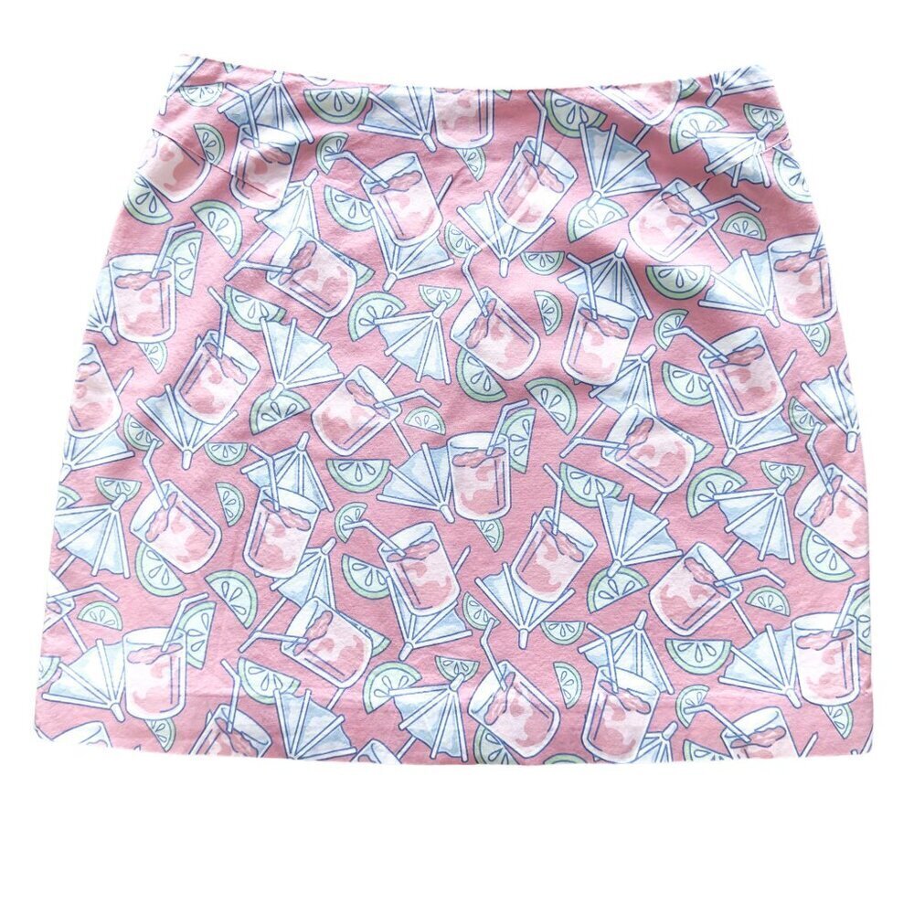 Vineyard Vines Squibby Cocktails Lime Skirt | Women's Size 4 | Fun Retro Summer